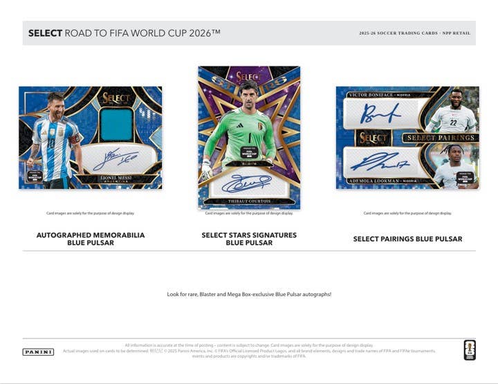 2025-26 Panini Select Road to World Cup Soccer 60-Card Mega Box