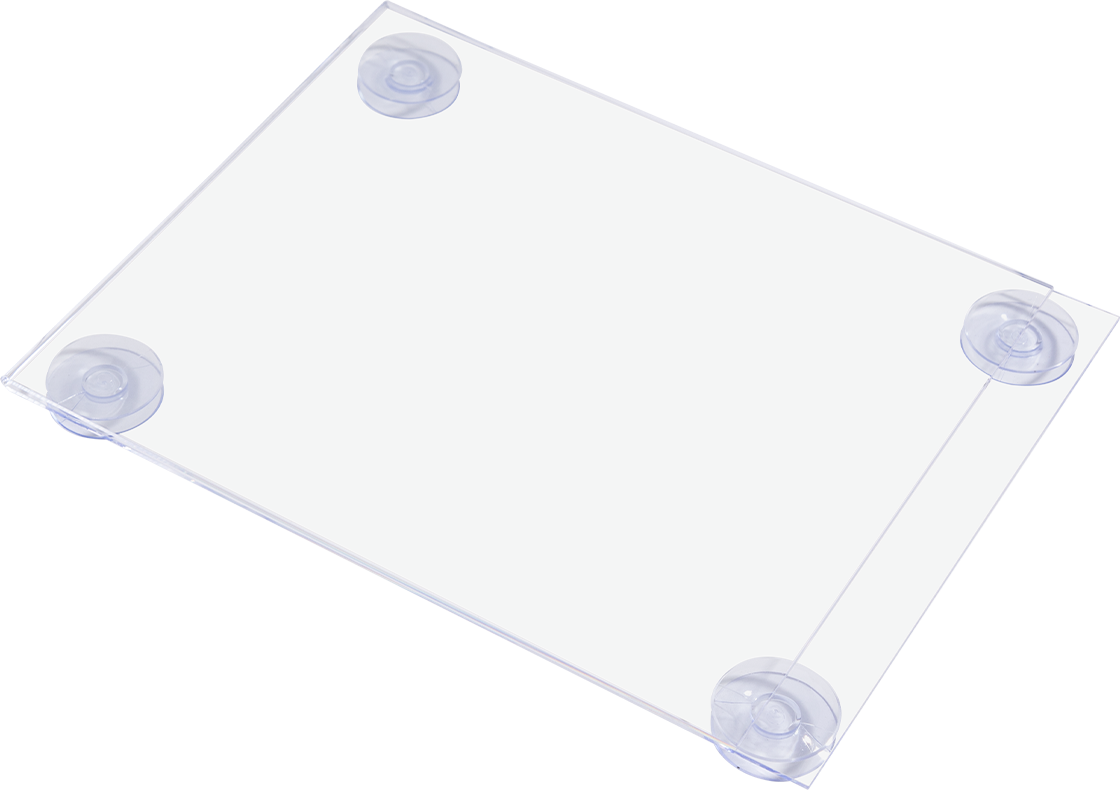 8 ½" X 11" Window Sign Holder With Suction Cups