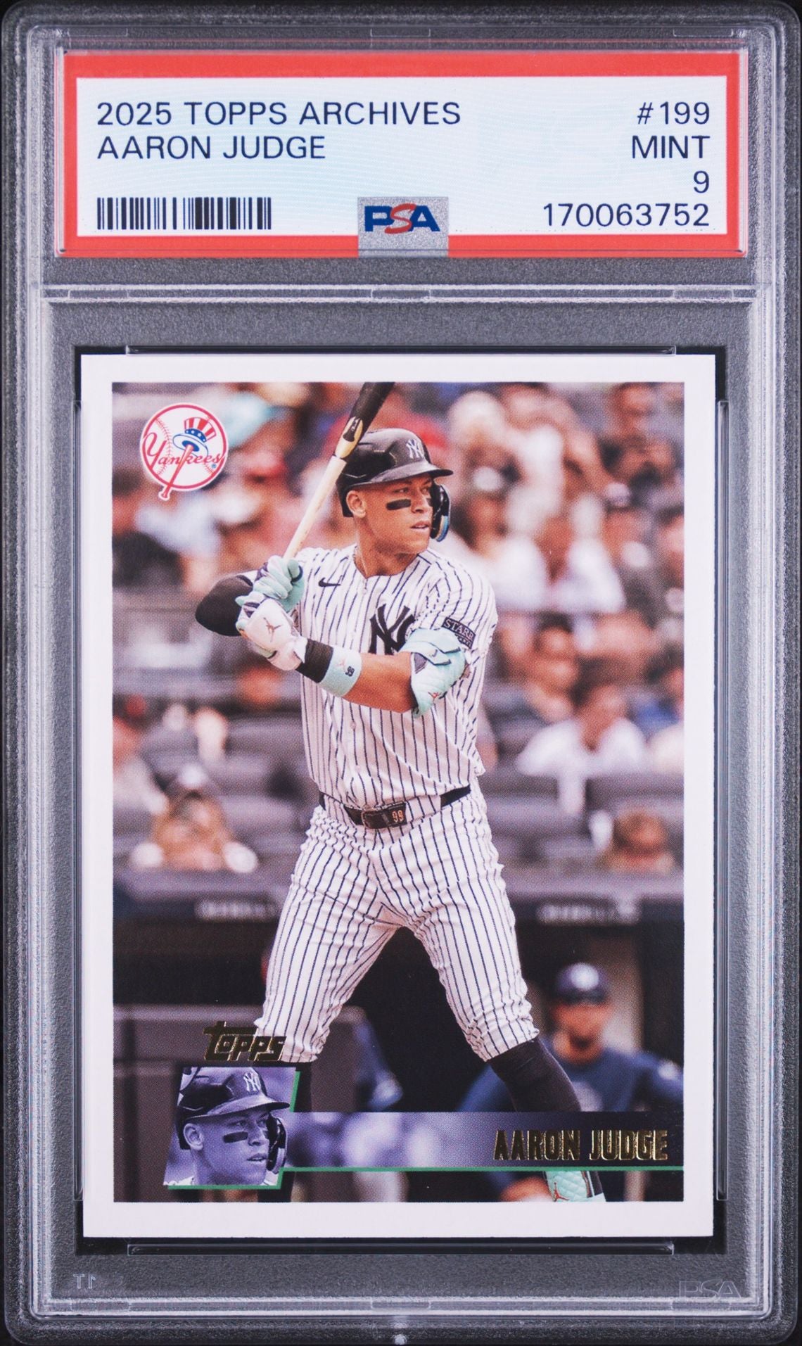 Aaron Judge 2025 Topps Archives 199 PSA 9 cert 170063752
