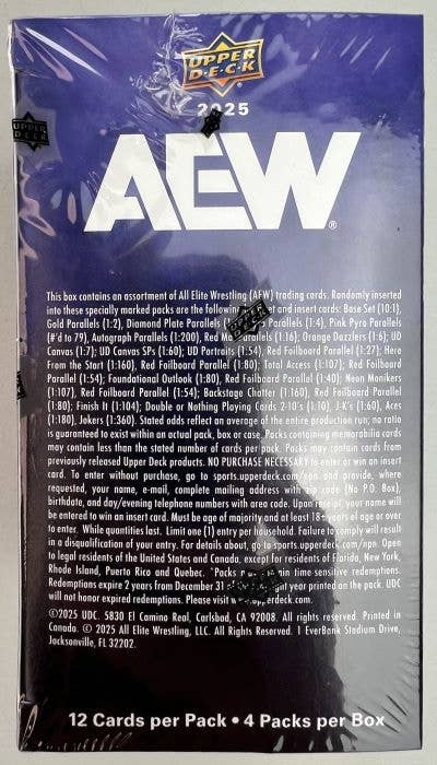 2025 Upper Deck AEW Wrestling 48ct. Blaster Box