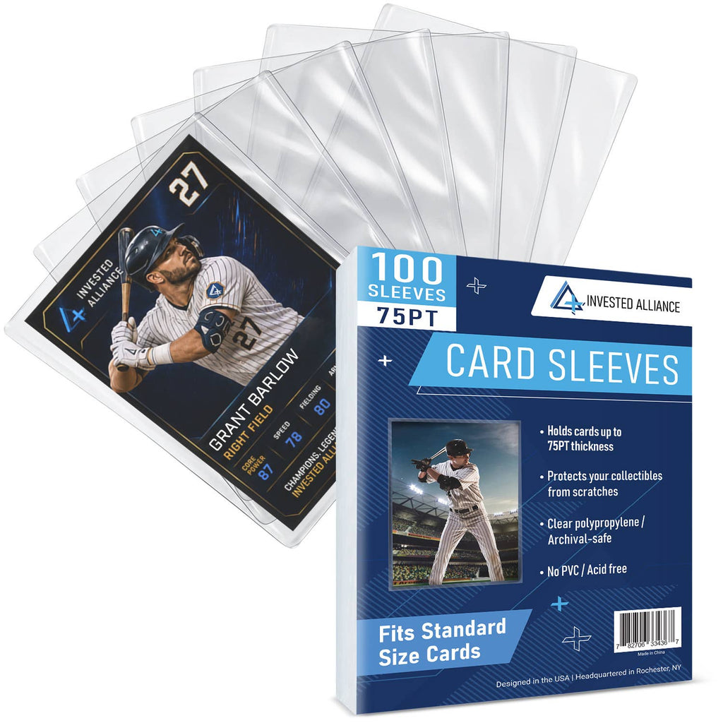 Invested Alliance Penny Card Sleeves – 75pt, 100 Count
