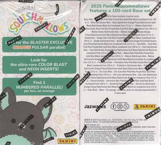 2025 Panini Squishmallows Series 2 30ct. Blaster Box