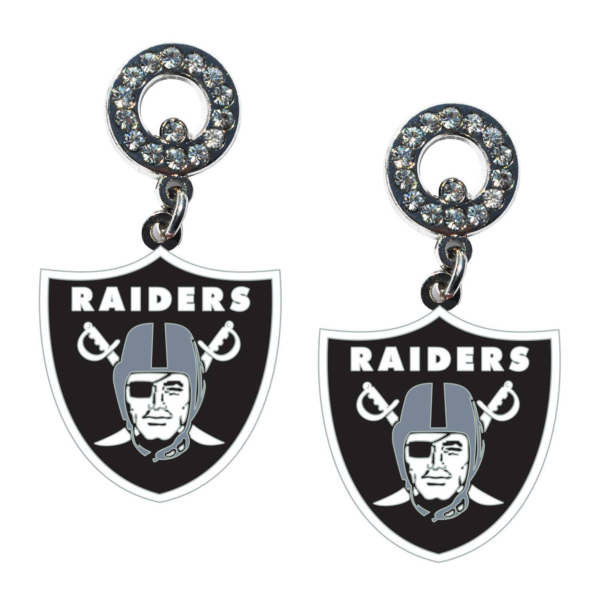 NFL Las Vegas Raiders Rhinestone Earrings