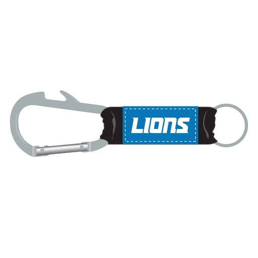 NFL Detroit Lions Bottle Opener Carabiner Keychain