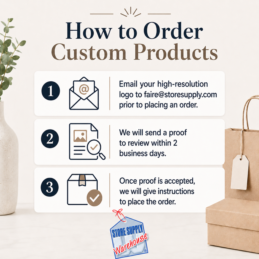 Custom Logo Kraft Paper Bags w/ Black Ink