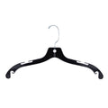 17" Economy Black Plastic Dress Hangers - Case of 20