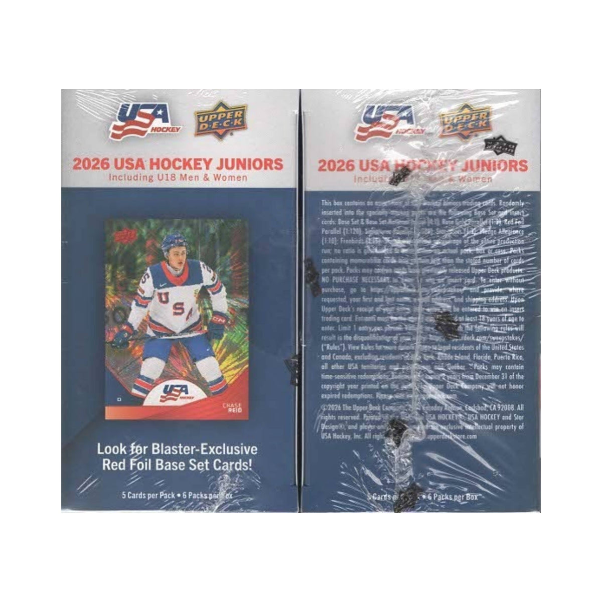 2026 Upper Deck Team USA Juniors Hockey Blaster Box – 30 Cards