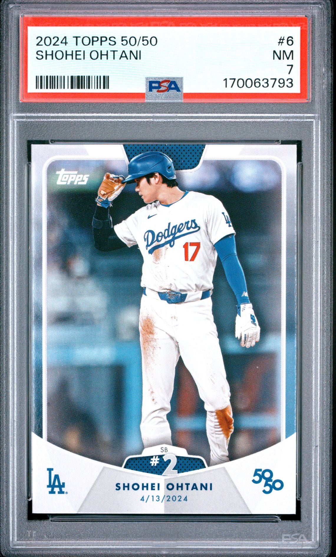 Shohei Ohtani Topps 50/50 6 PSA 7 cert 170063793
