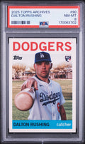 Dalton Rushing Topps Archives 90 rookie PSA 8 cert 170063702