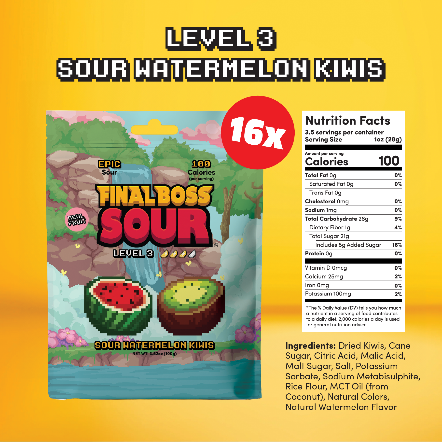 Final Boss Sour Arcade Floor Display (64 Count)