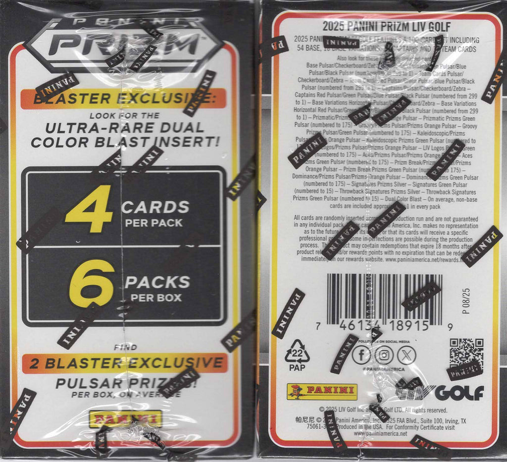 2025 Panini Prizm LIV Golf 24ct. Blaster Box