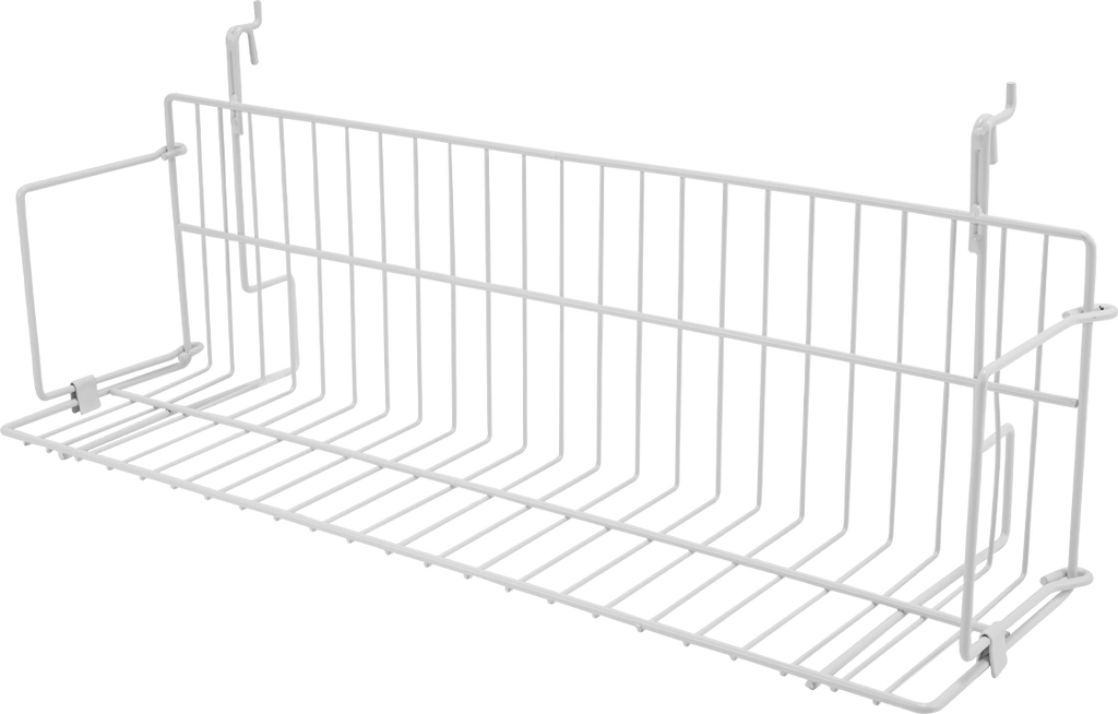 24" x  6" x  6.5" Media Grid Shelf for Slatwall & Wire Grid