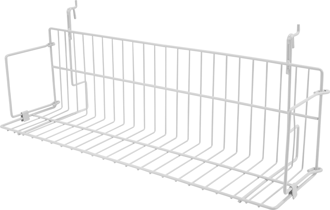 24" x  6" x  6.5" Media Grid Shelf for Slatwall & Wire Grid
