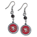 NFL San Francisco 49ers Rhinestone Dangle Earrings