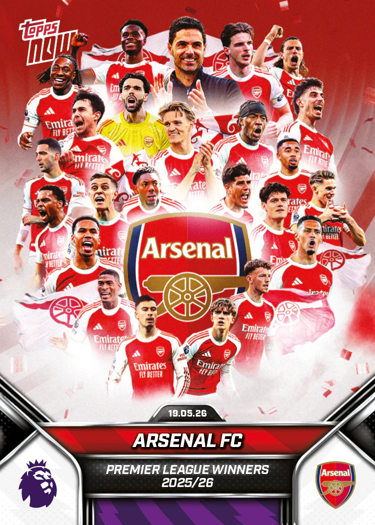 2025-26 Topps NOW Premier League Arsenal FC - Premier League Winners #199