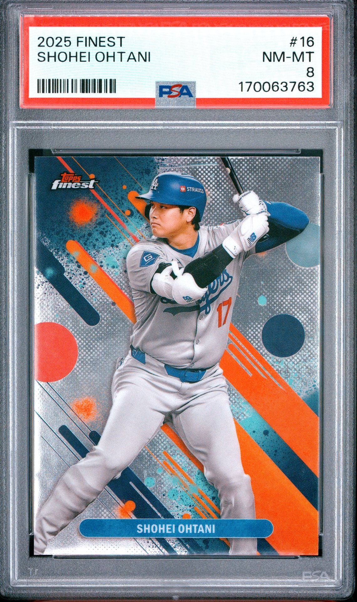 Shohei Ohtani 2025 Finest 16 PSA 8 cert 170063763