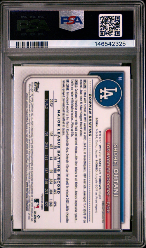 2024 Bowman Chrome Shohei Ohtani Dodgers PSA