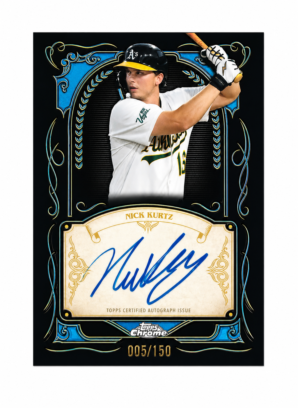 2026 Topps Chrome Ink Strokes Nick Kurtz Auto 005/150 Front