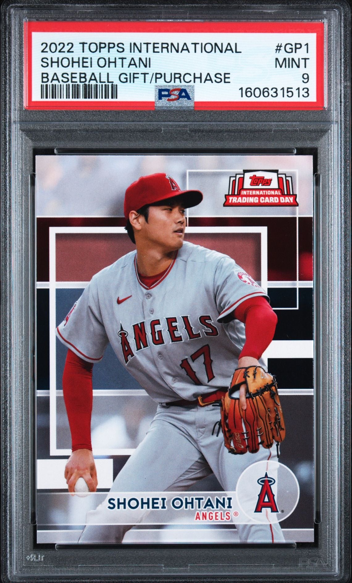 2022 Topps International Shohei Ohtani GP1 PSA 9 MINT, cert 160631513