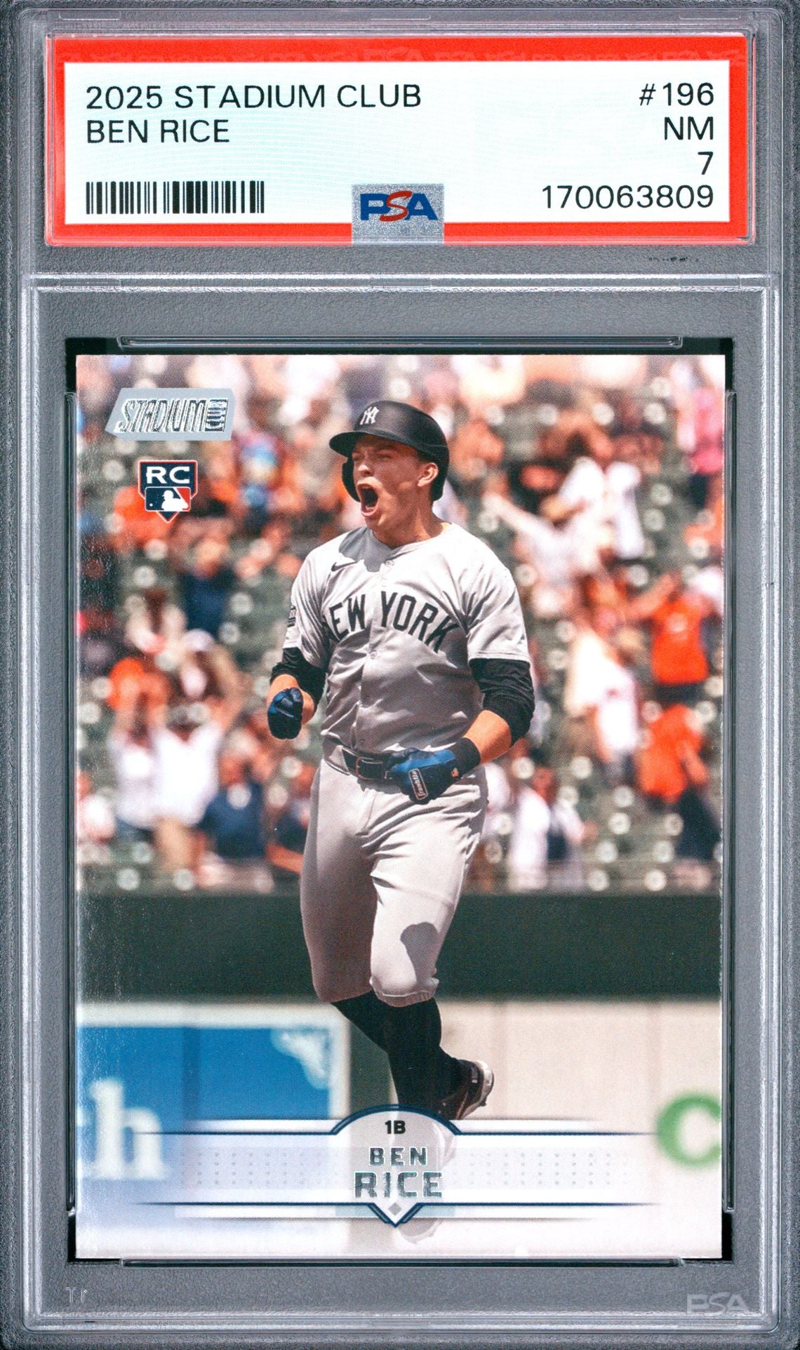 Ben Rice Stadium Club 196 rookie PSA 7 cert 170063809