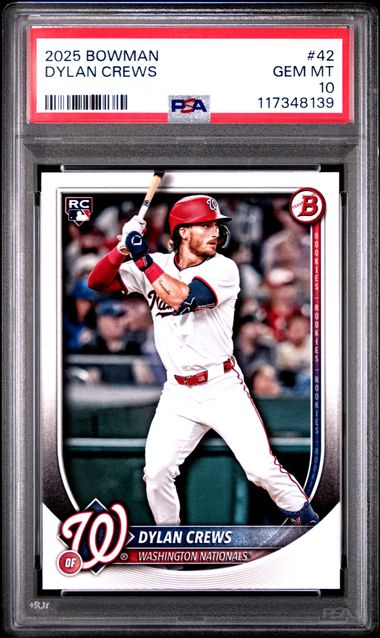 2025 Bowman Dylan Crews #42 PSA 10 Gem Mint - Cert 117348139