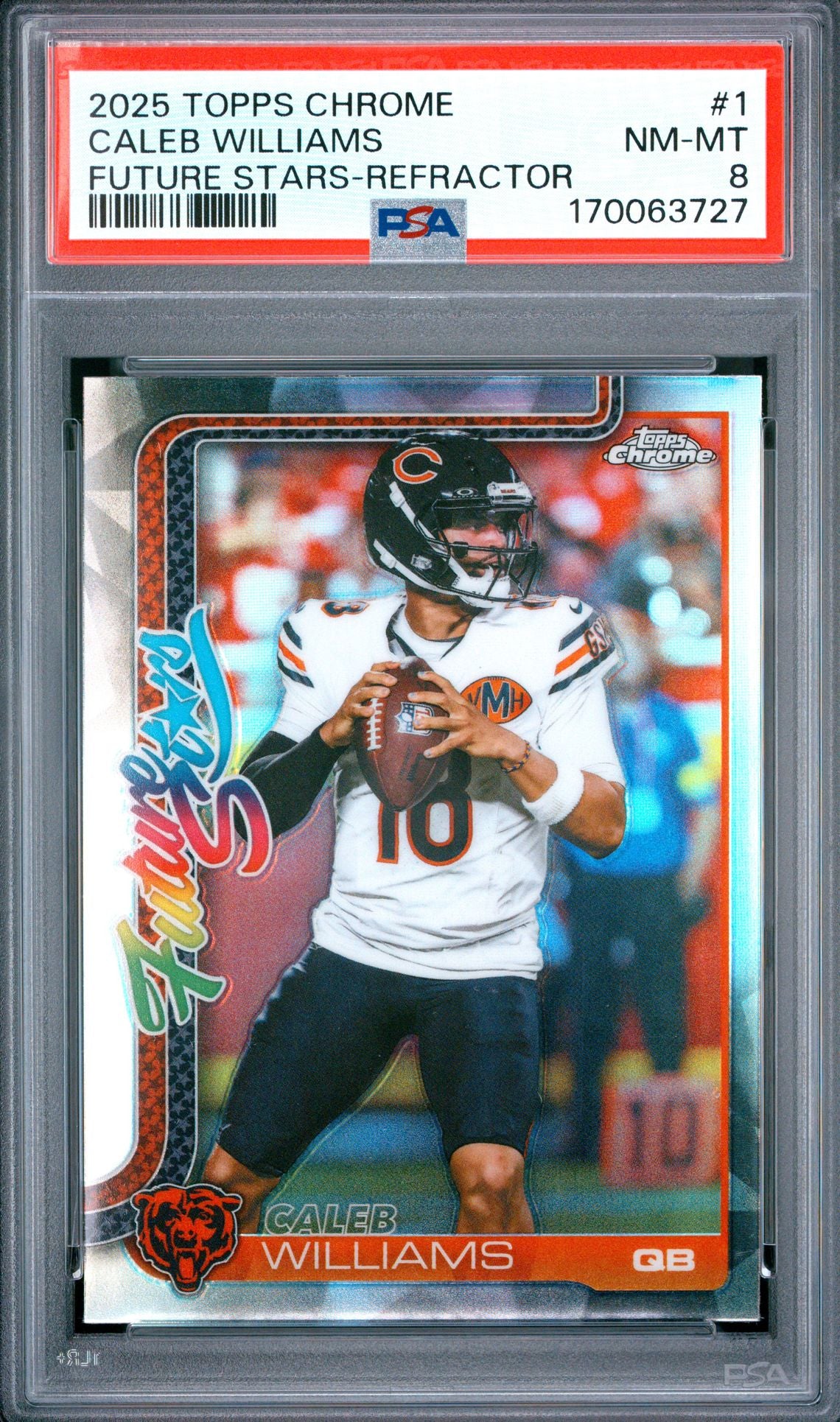 Caleb Williams Future Stars Refractor 1 PSA 8 cert 170063727