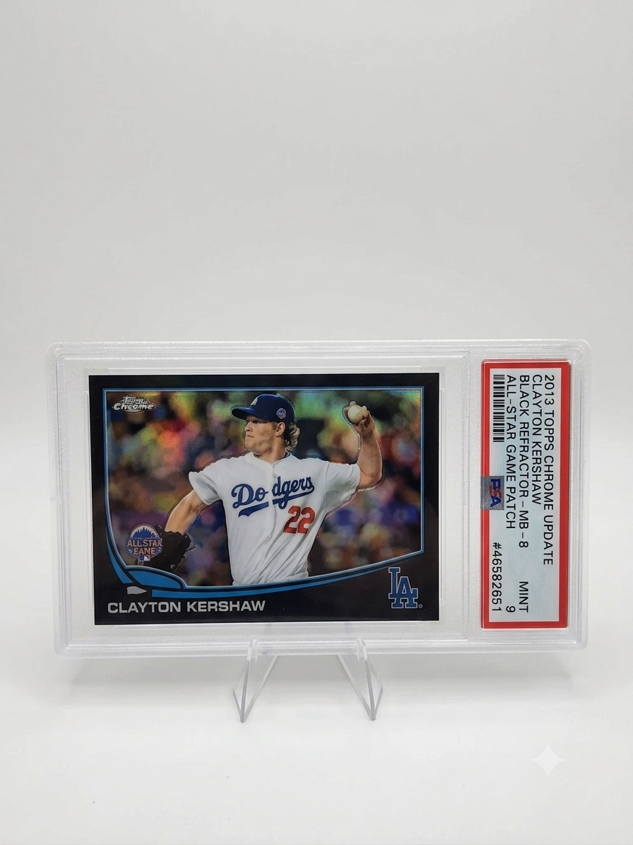 2013 Topps Chrome Update Clayton Kershaw #MB-8 Black Refractor PSA 9 MINT