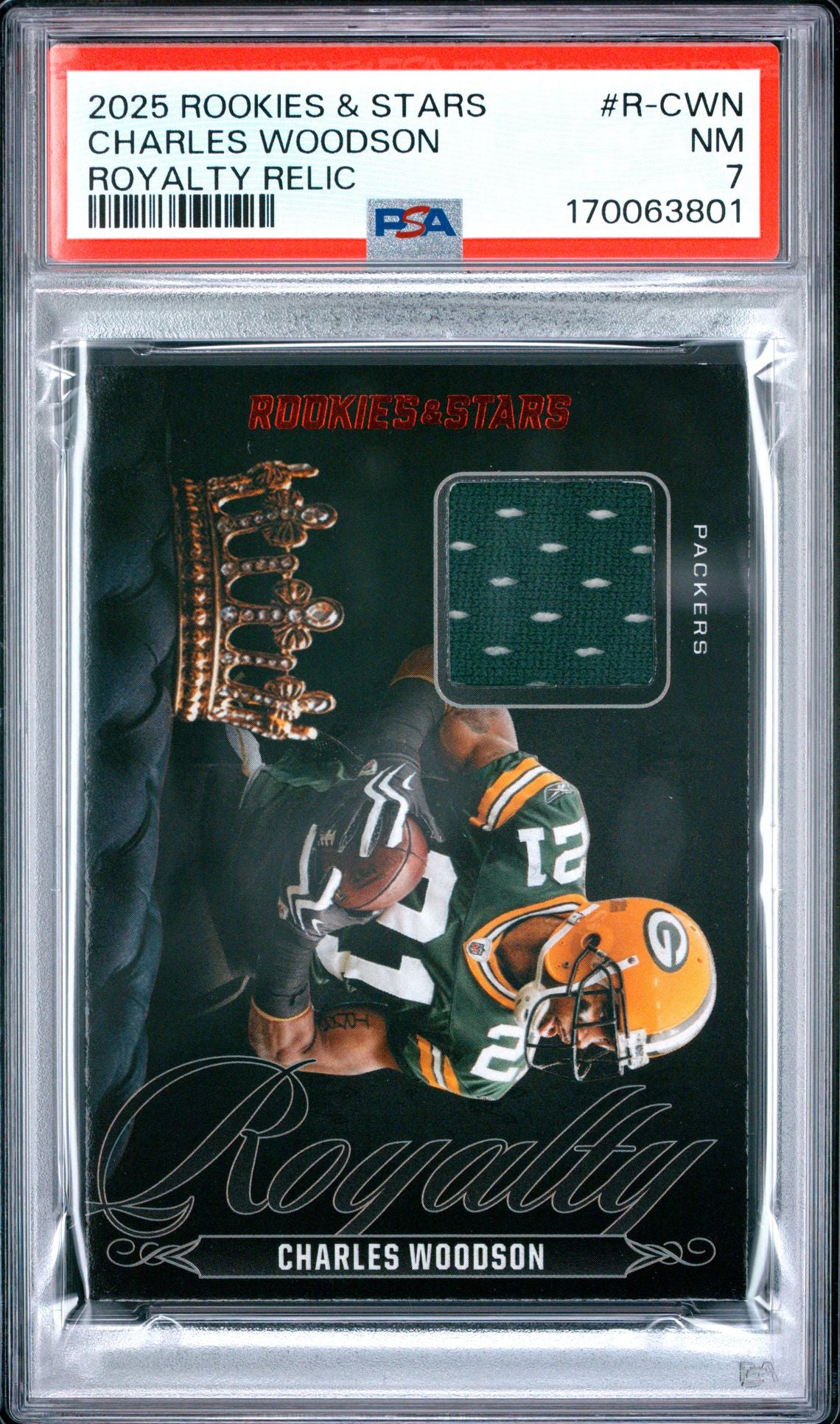 Charles Woodson Royalty Relic R-CWN PSA 7 cert 170063801
