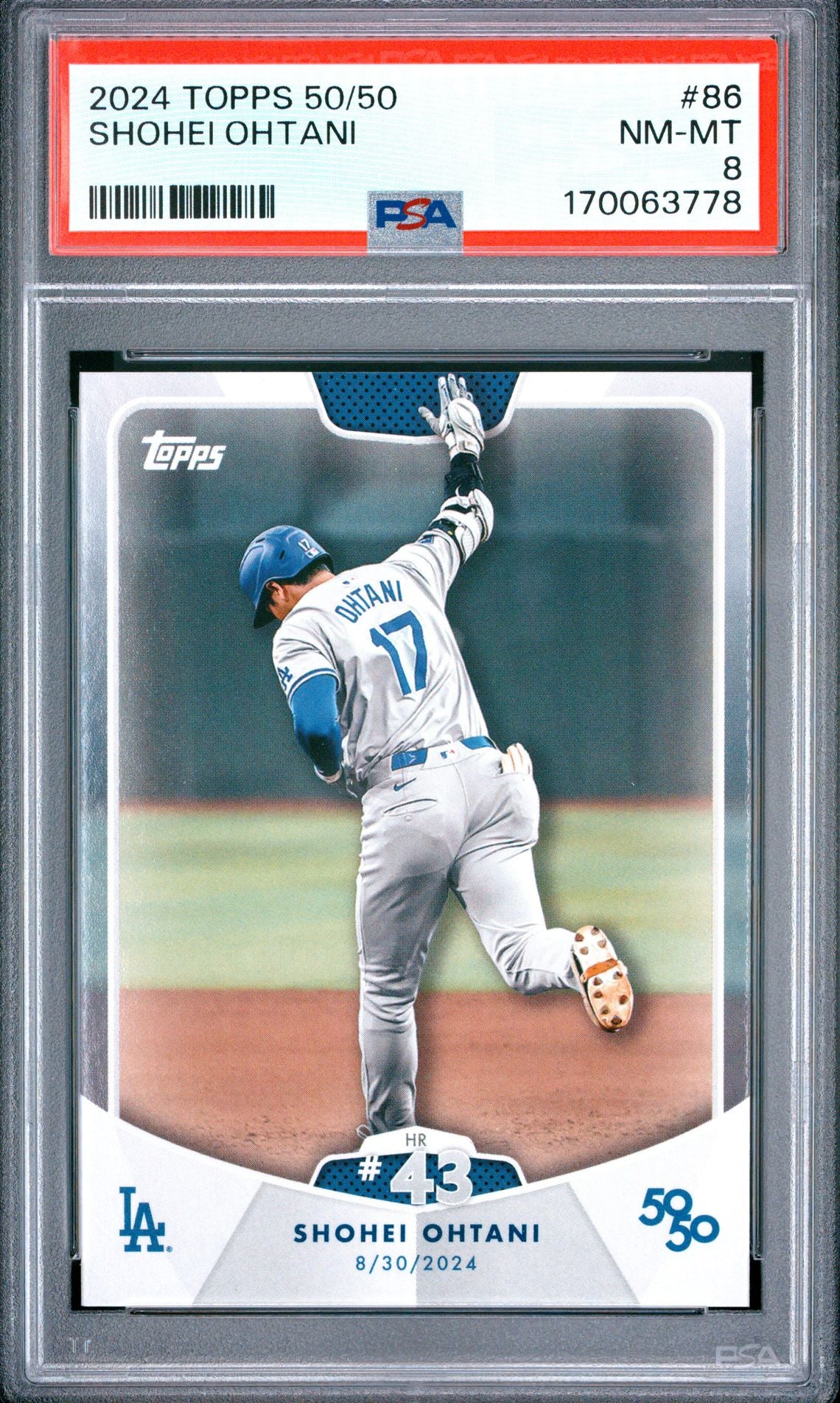 Shohei Ohtani Topps 50/50 86 PSA 8 cert 170063778