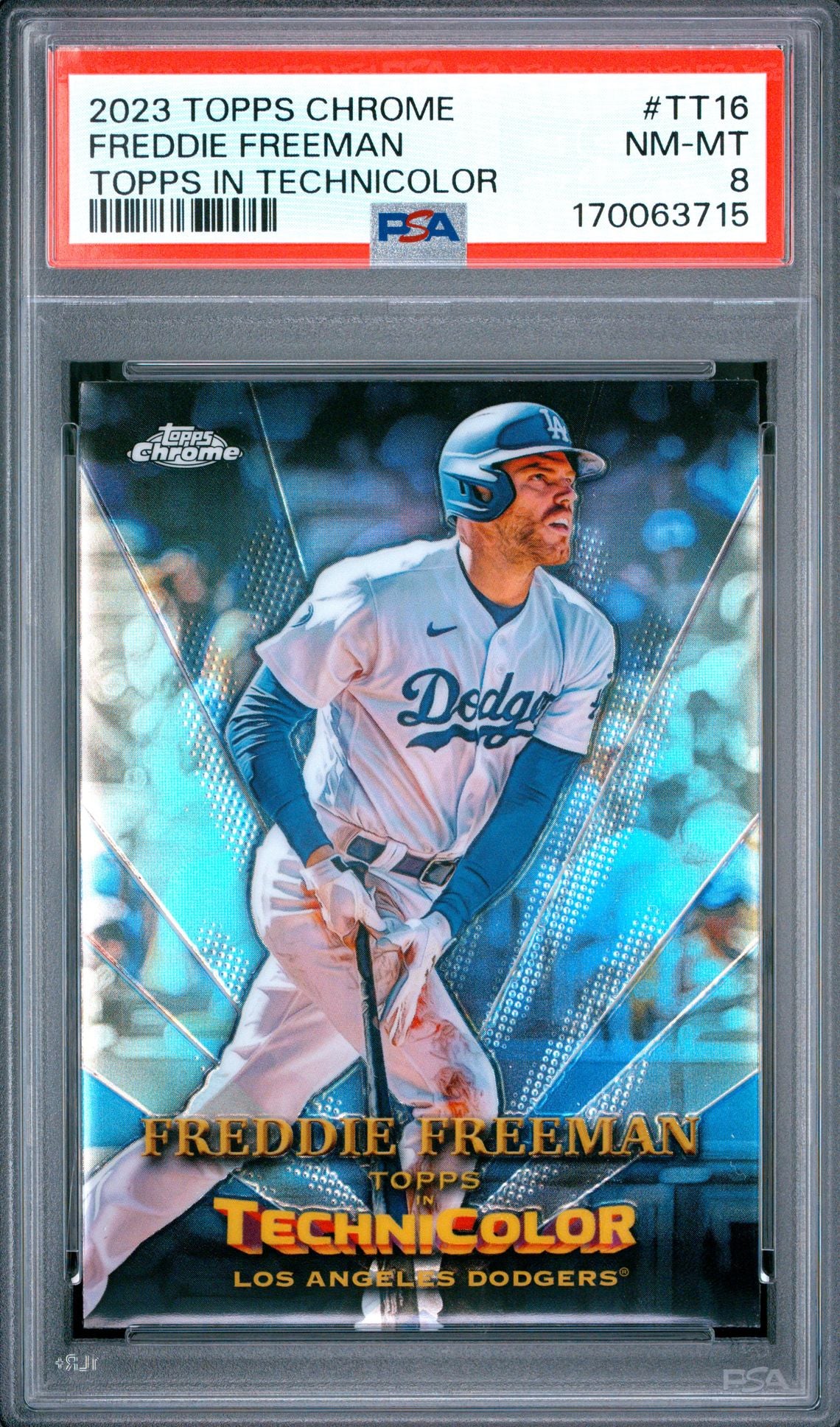 Freddie Freeman Topps in Technicolor TT16 PSA 8 cert 170063715