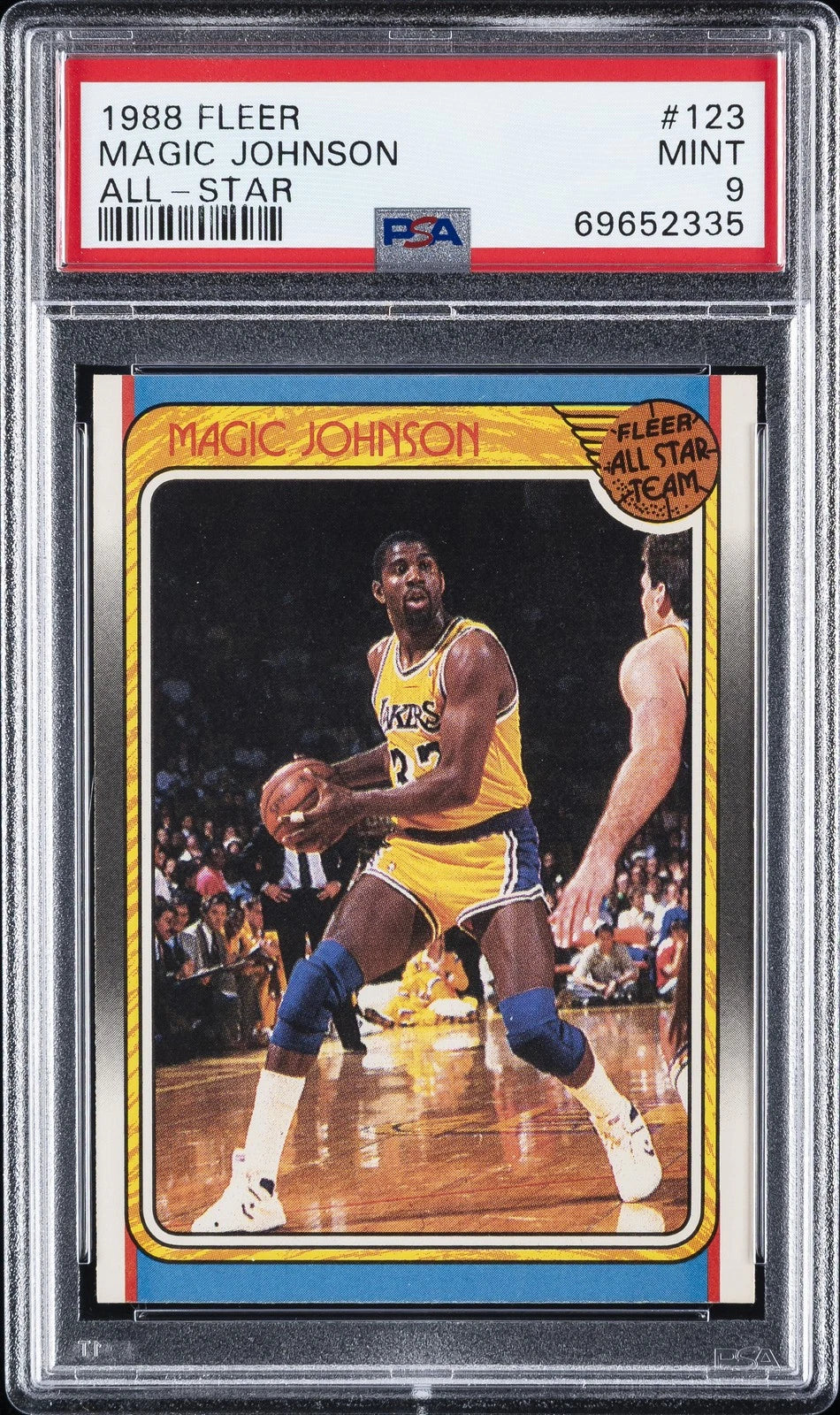 1988 Fleer Magic Johnson All-Star #123 PSA 9 Mint
