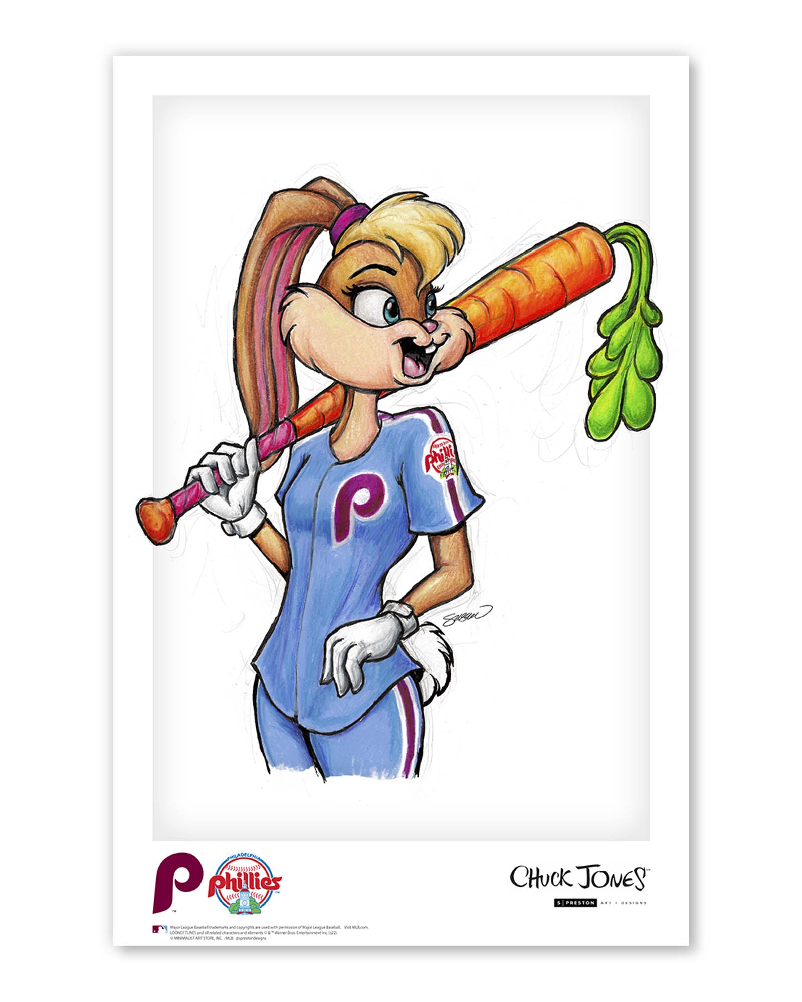 Lola Bunny x MLB Phillies Limited Edition Art Print