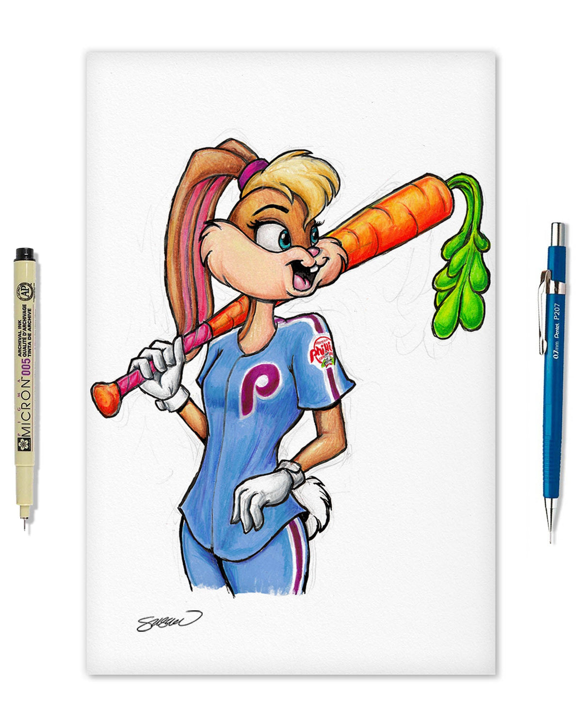 Lola Bunny x MLB Phillies Limited Edition Art Print