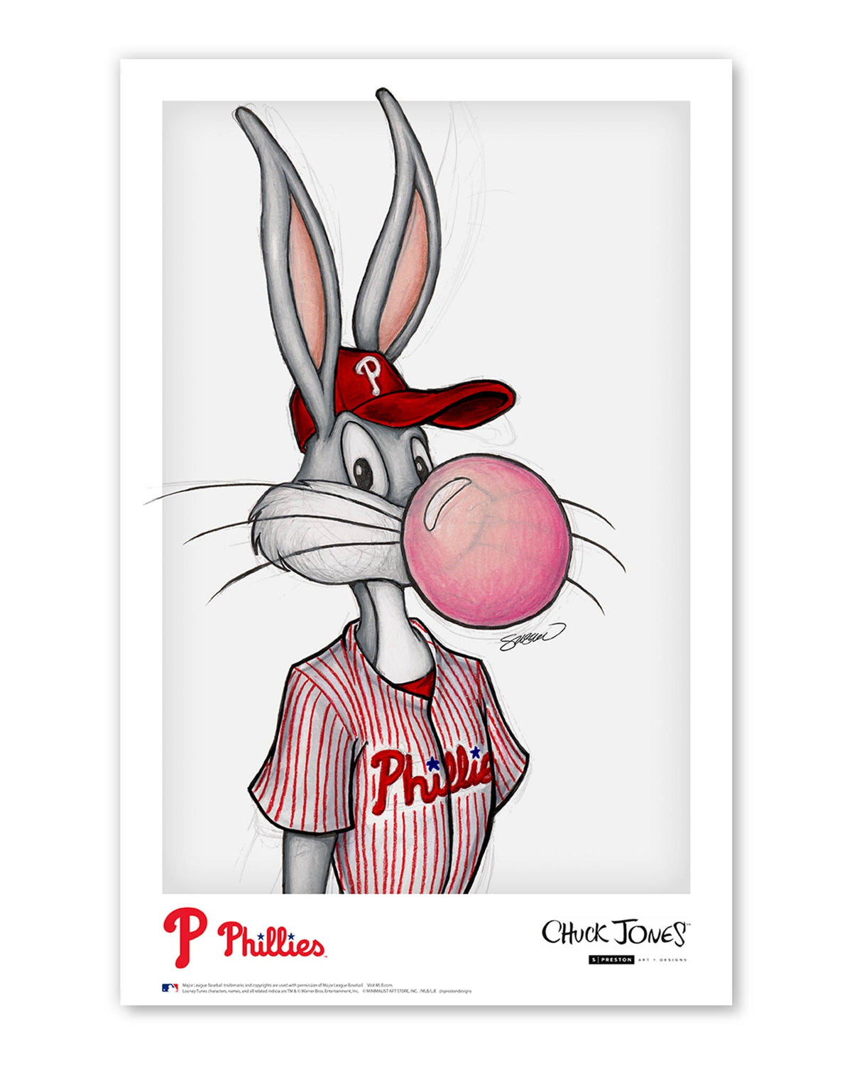 Bubblegum Bugs x MLB Phillies Limited Edition Art Print