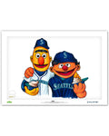 Bert and Ernie x MLB Mariners Limited Edition Art Print