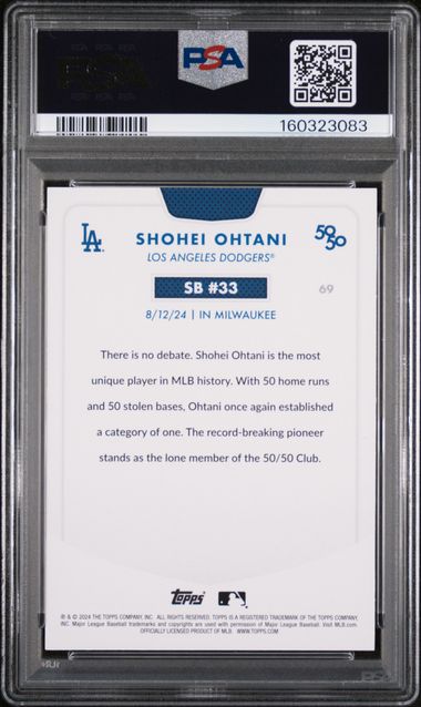 2024 Topps 50/50 Shohei Ohtani 69 Kanji SSP PSA MINT 9, PSA Cert 160323083