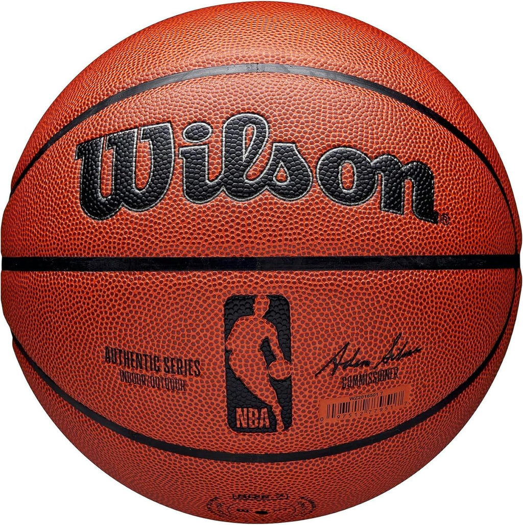 Wilson NBA Authentic Series indoor outdoor basketball with Commissioner signature and NBA logo