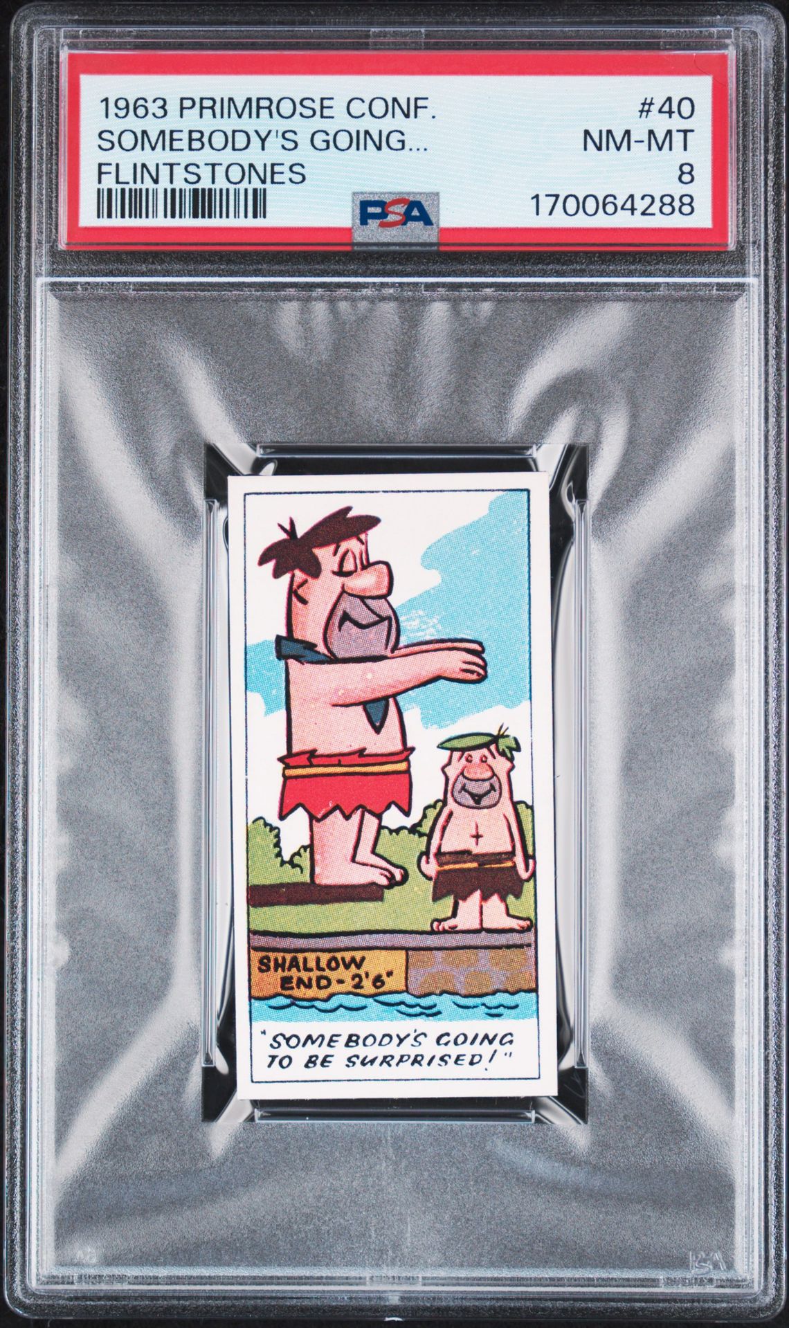1963 Primrose Confectionery Flintstones Somebody's Going... #40 PSA 8 – Cert 170064288