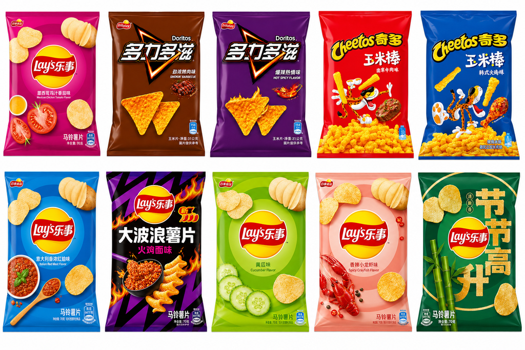 China Lay's/Cheetos/Doritos variety Pack! 10 Flavors 6 each
