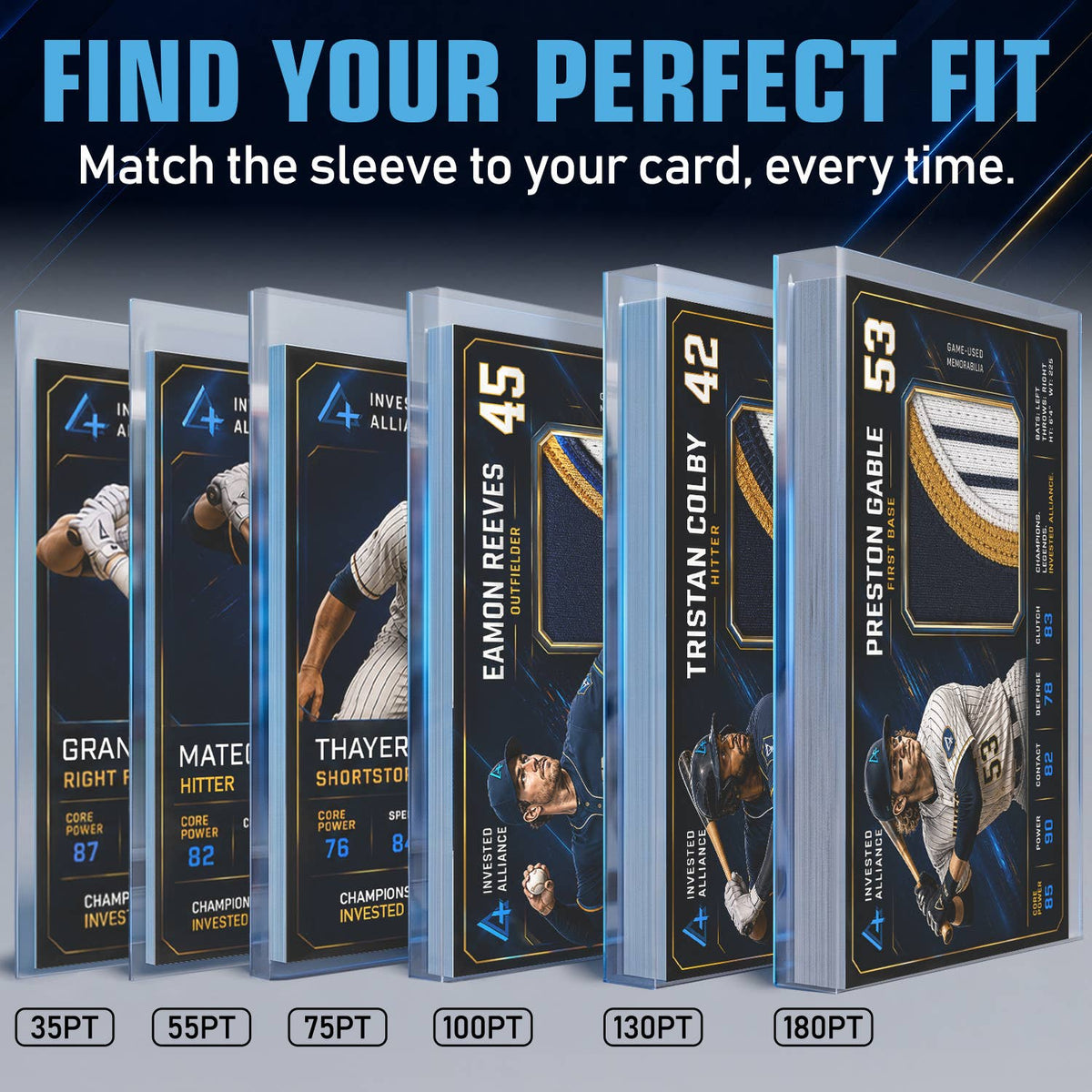 Invested Alliance Penny Card Sleeves – 180pt, 100 Count