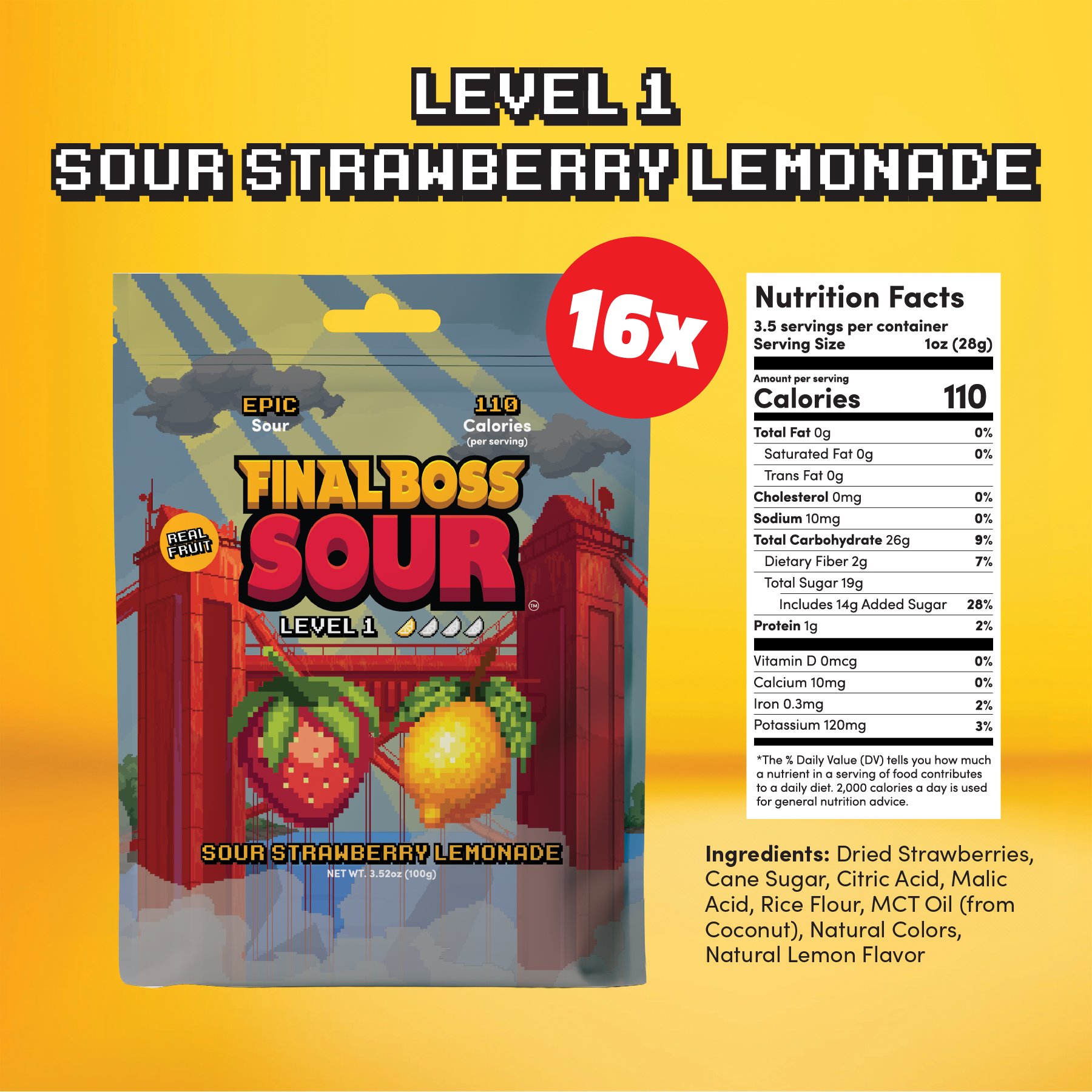 Final Boss Sour Arcade Floor Display (64 Count)