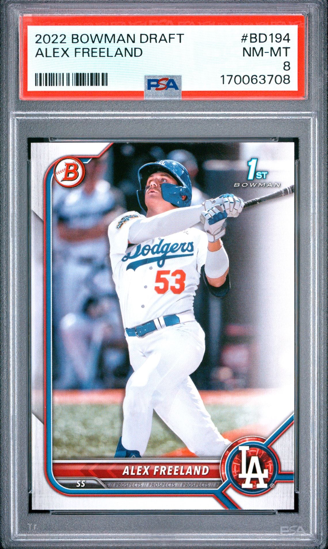 Alex Freeland 2022 Bowman Draft BD194 PSA 8 cert 170063708