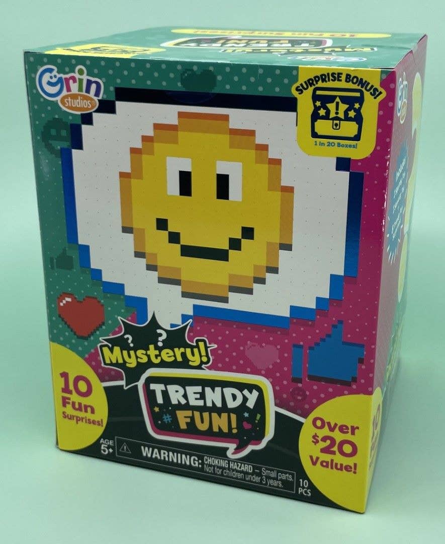 Grin Studios Trendy Fun Mystery Box. 10 Fun Surprises!
