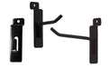 Black Slatwall Hook Bundle - Pack of 9 Hooks (Notch, 2", 4")