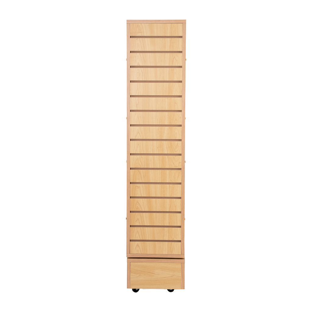 Maple Rotating Slatwall Tower - 12"L x 12"W x 54"H