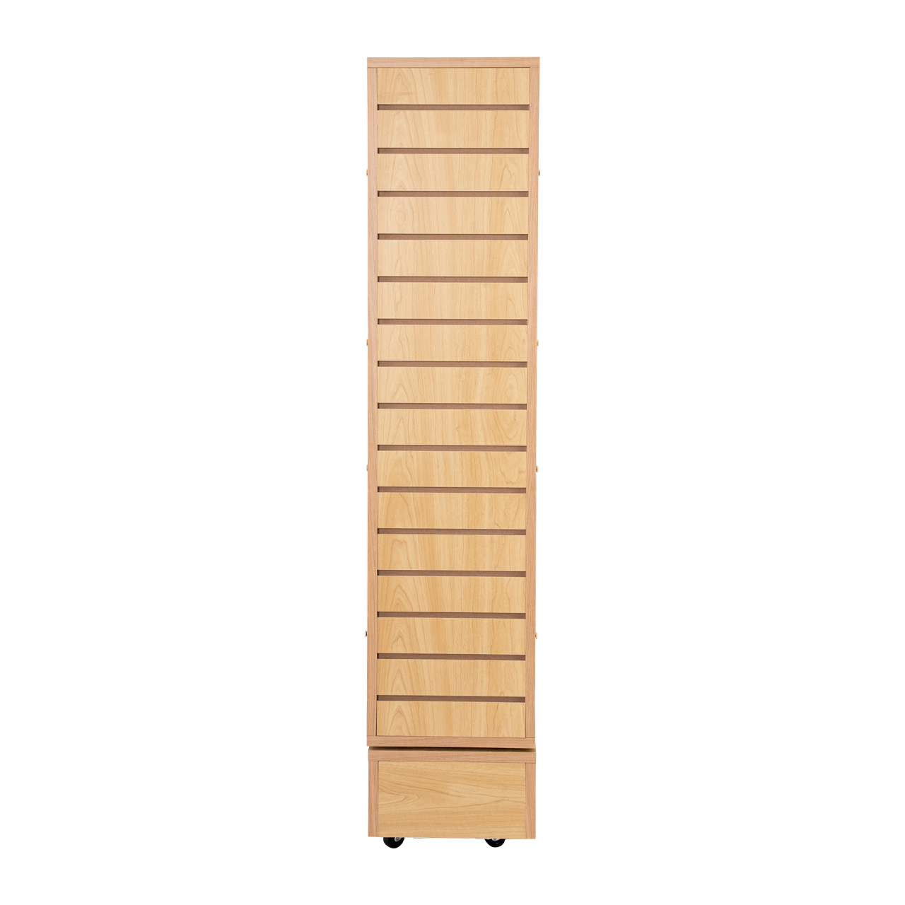Maple Rotating Slatwall Tower - 12"L x 12"W x 54"H