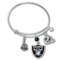 NFL Las Vegas Raiders 3 Charm Bracelet