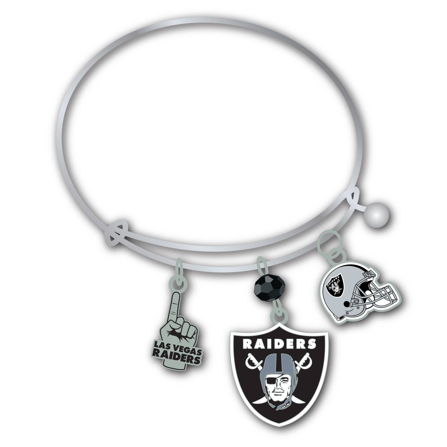 NFL Las Vegas Raiders 3 Charm Bracelet