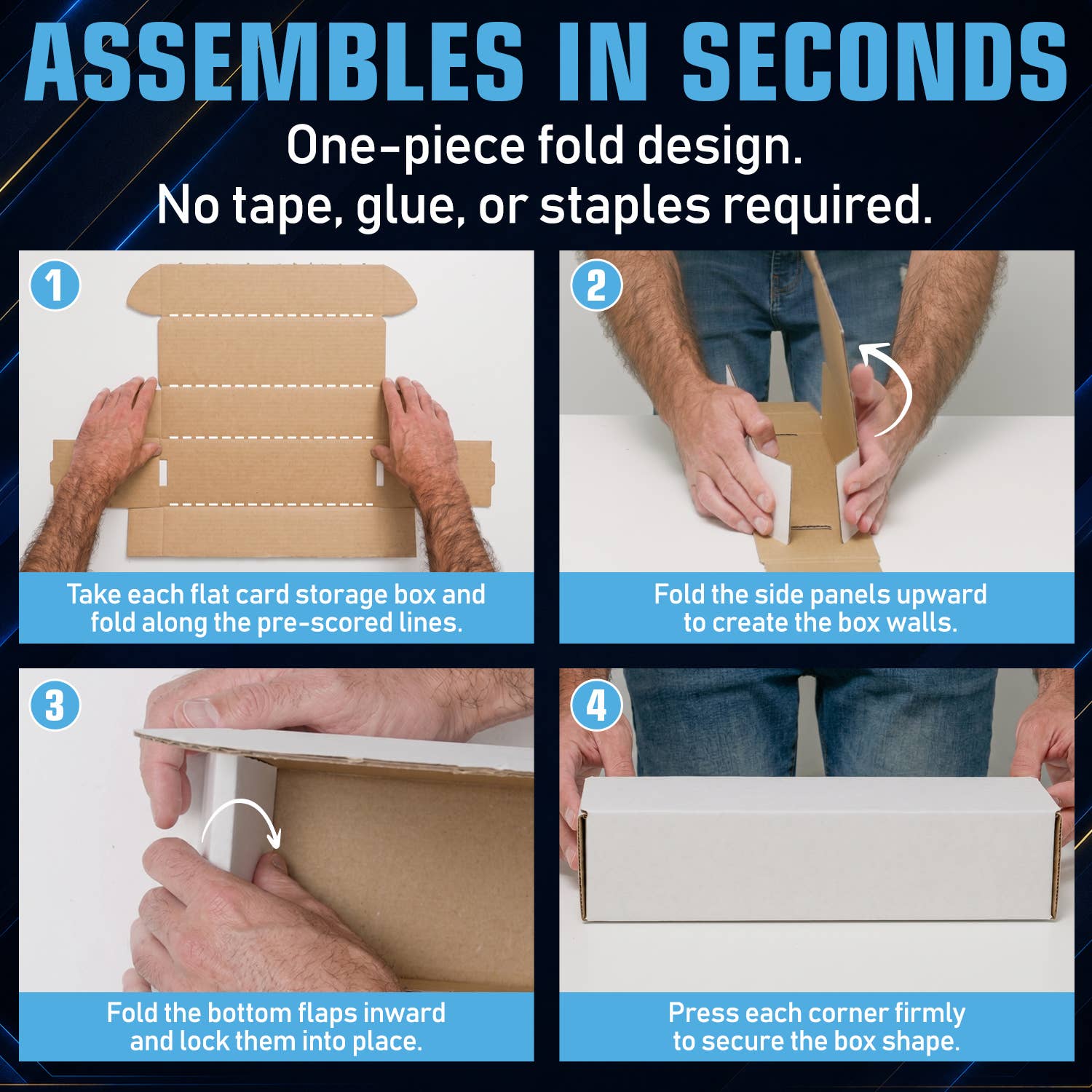 Premium Cardboard Storage Boxes - 20 Pack