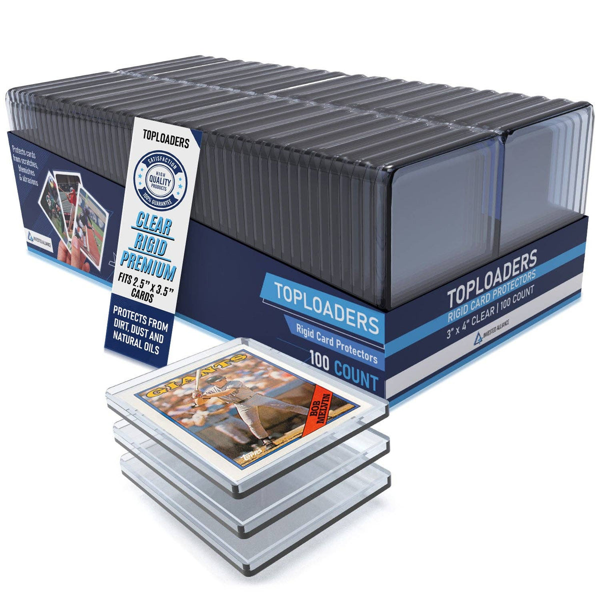 Invested Alliance Premium Top Loaders – 130pt, 100 Count